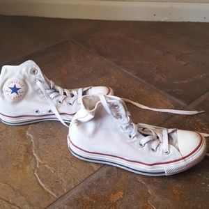 Converse white high tops